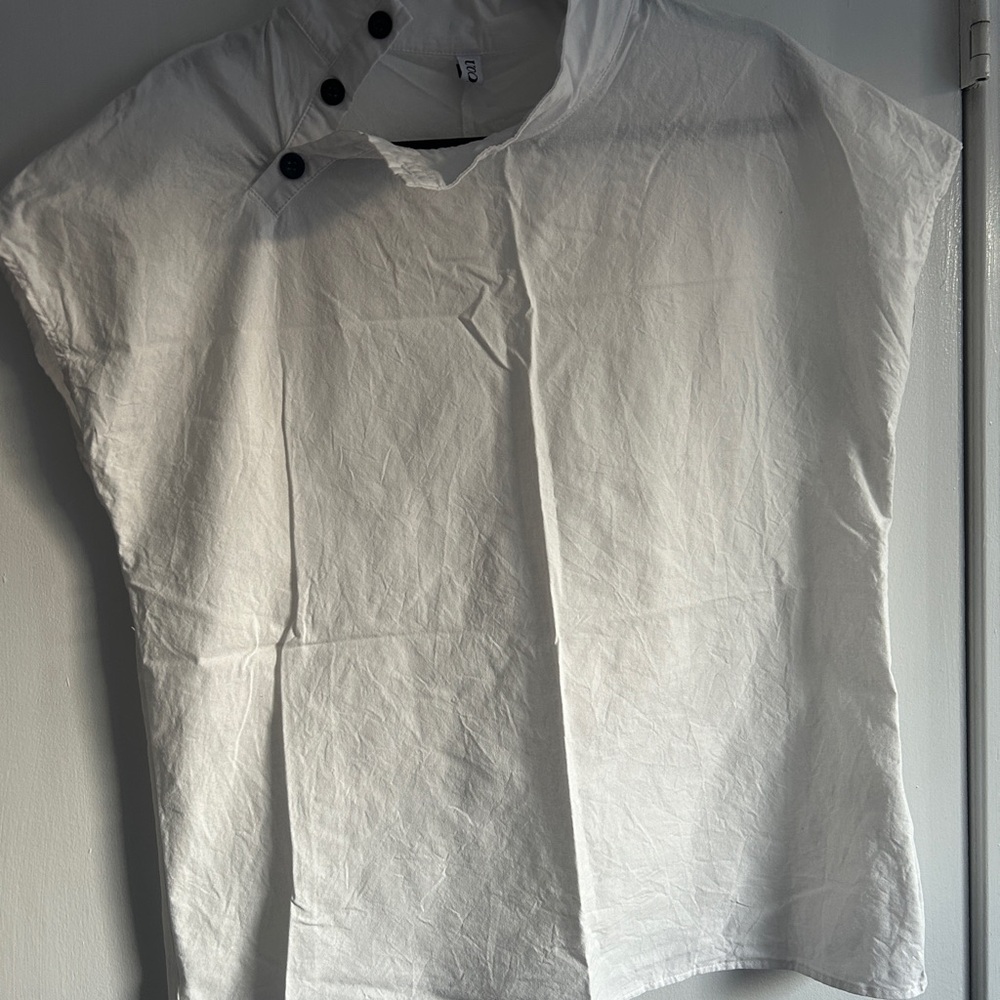 White Cotton Tunic Top size M
